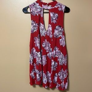 Flowered Flowy Mini Dress, M